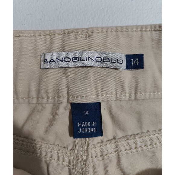 BandolinoBlu Womens Beige Cuffed Capri Pants Size 14 - Picture 3 of 6
